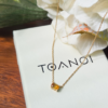 Natural Gemstone 6×4 Cushion Prong-set Necklace, handmade in Bangkok by Colors by Love