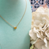 Natural Gemstone 6×4 Cushion Prong-set Necklace, birthstone cushion prong set necklace small, Colors by Love