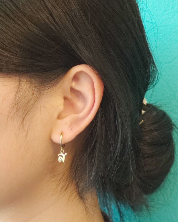 Thai Initial Huggies (By Piece) | Colors By Love handcrafted Thai jewelry, Bangkok
