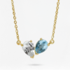 Two Natural Gemstone Necklace 2 Pears, handmade in Bangkok by Colors by Love
