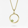 Natural Gemstone Circle Necklace Round, birthstone circle round stones necklace, Colors by Love