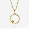 Natural Gemstone Circle Necklace Round, birthstone circle round stones necklace, Colors by Love