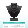 Necklace length guide. This piece is made in 38cm, 40cm, 45cm and 50cm, each with a 3cm extender.