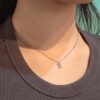 Initial Letter Necklace With Pave Setting | Colors By Love handcrafted Thai jewelry, Bangkok