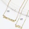 Thai Letter Name Necklace With Diamond | Colors By Love handcrafted Thai jewelry, Bangkok
