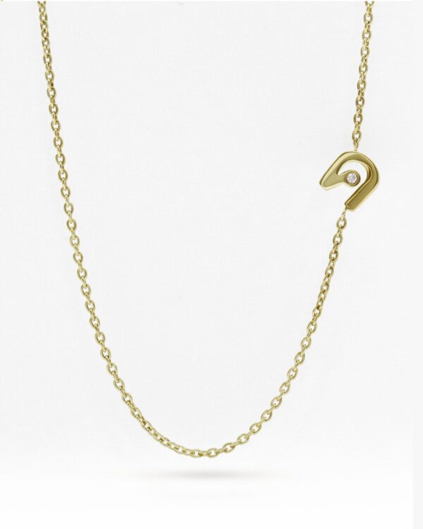 Thai Initial Letter Necklace With 1.2mm Natural Gemstone | Colors By Love handcrafted Thai jewelry, Bangkok