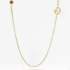 Thai Initial Side Necklaces With 2.5mm Natural Gemstone | Colors By Love handcrafted Thai jewelry, Bangkok