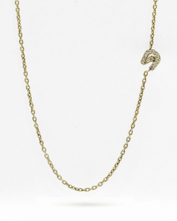 Thai Initial Side Necklace Pave Setting | Colors By Love handcrafted Thai jewelry, Bangkok