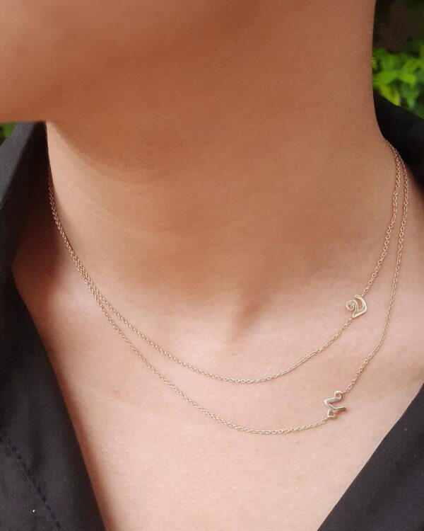 Classic Thai Initial Side Necklaces (Always In Stock) | Colors By Love handcrafted Thai jewelry, Bangkok