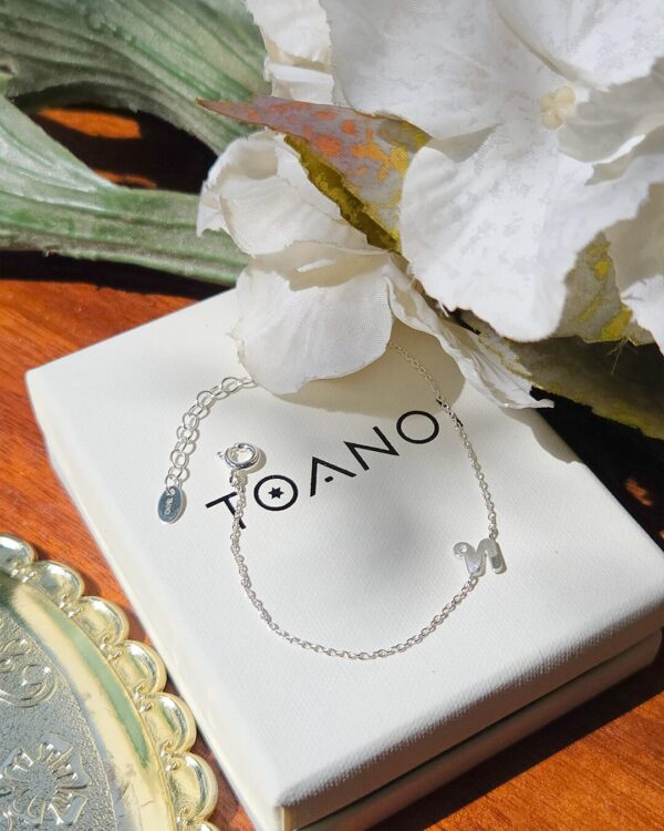 Classic Thai Initial Bracelet, handcrafted by Colors by Love, Bangkok