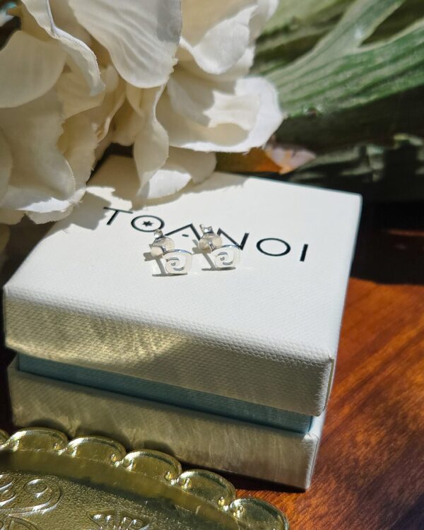Thai Initial Letter Stud Earrings (By Piece), イニシャル コレクション, handmade in Bangkok by Colors by Love