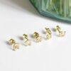 Thai Initial Letter Stud Earrings (By Piece) | Colors By Love handcrafted Thai jewelry, Bangkok