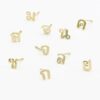 Thai Initial Letter Stud Earrings (By Piece) | Colors By Love handcrafted Thai jewelry, Bangkok