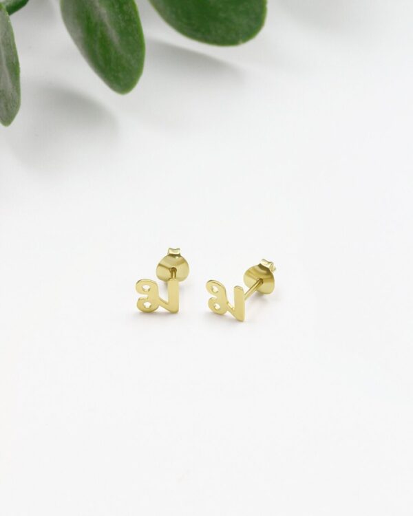 Thai Initial Letter Stud Earrings (By Piece) | Colors By Love handcrafted Thai jewelry, Bangkok