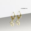 Thai Initial Huggies with 2.5mm Gemstone (By Piece) | Colors By Love handcrafted Thai jewelry, Bangkok