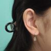 Thai Initial Huggies with 2.5mm Gemstone (By Piece) | Colors By Love handcrafted Thai jewelry, Bangkok