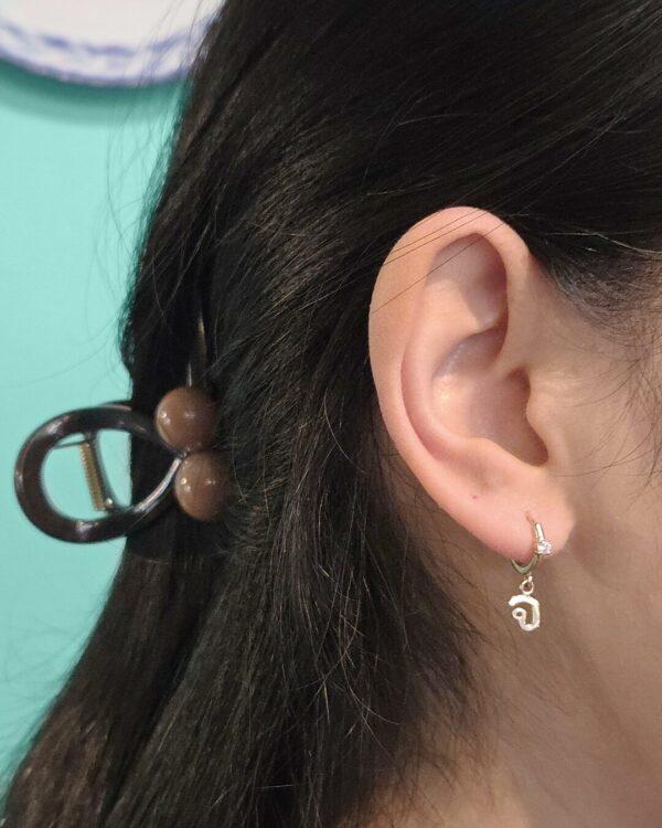 Thai Initial Huggies with 2.5mm Gemstone (By Piece) | Colors By Love handcrafted Thai jewelry, Bangkok