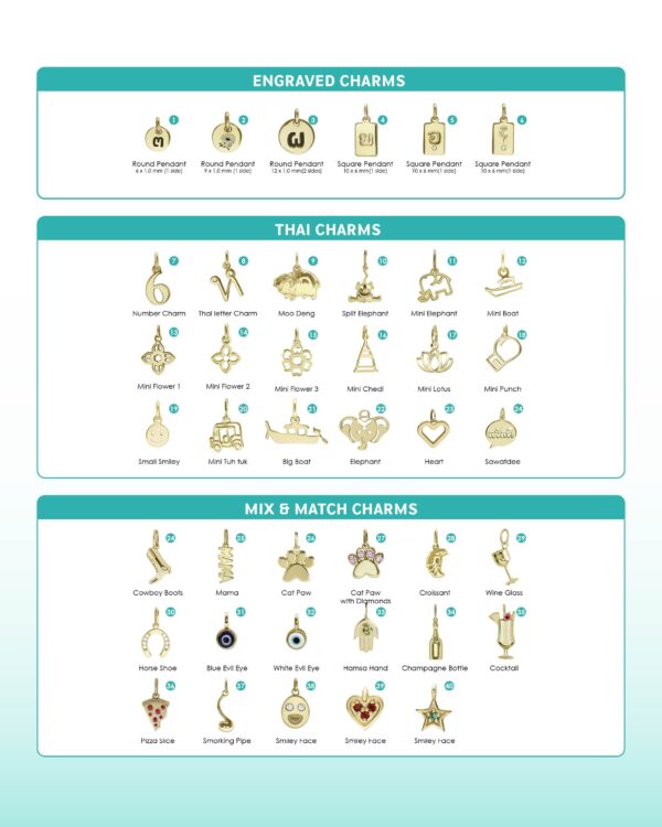 Build Your Charm Bracelet | Colors By Love handcrafted Thai jewelry, Bangkok