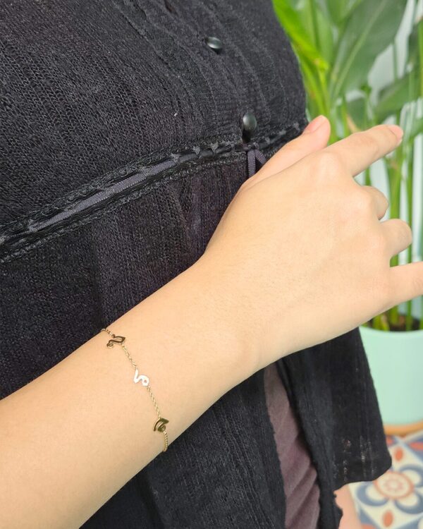 Thai Initial Letter Bracelets With 3 letters | Colors By Love handcrafted Thai jewelry, Bangkok