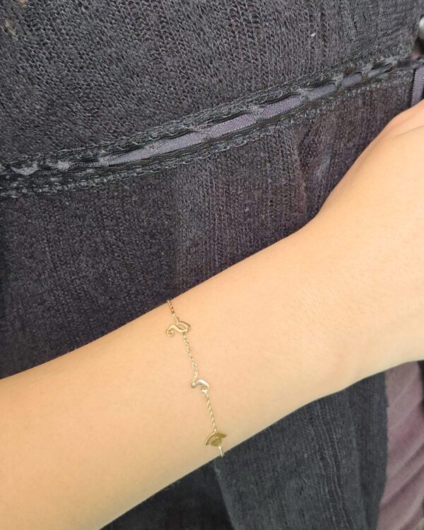 Thai Initial Letter Bracelets With 3 letters | Colors By Love handcrafted Thai jewelry, Bangkok