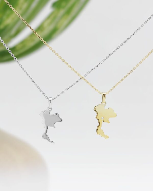 Thailand Map Necklace, handcrafted by Colors by Love, Bangkok