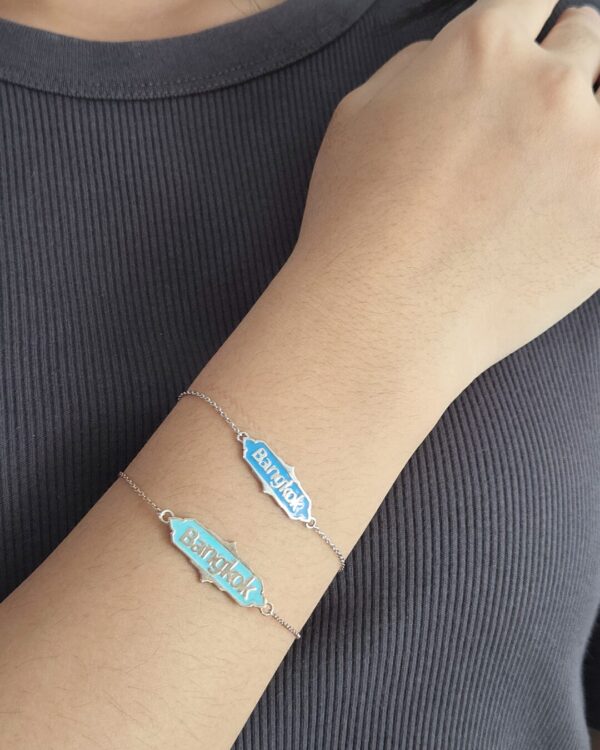 Bangkok Street Sign Bracelet With Enamel | Colors By Love handcrafted Thai jewelry, Bangkok