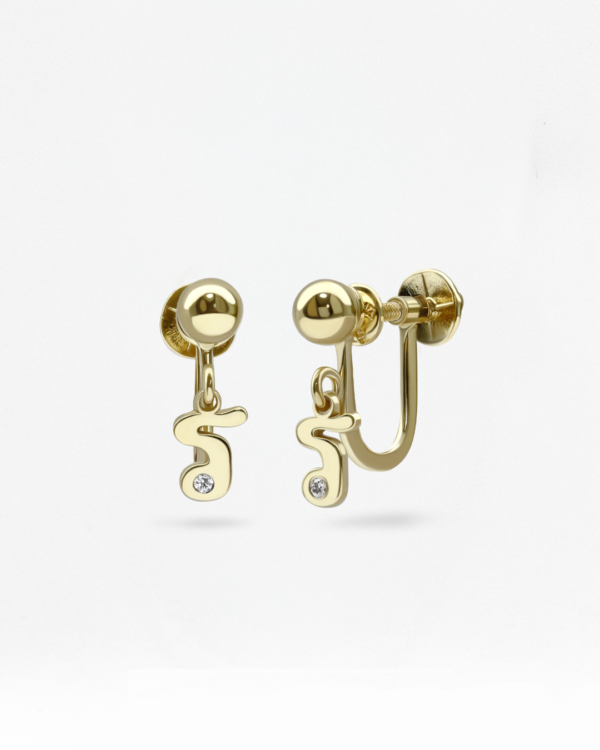 Thai Initial Clip on Earrings with Natural 1.2mm 天然石について (By Piece) | Colors By Love handcrafted Thai jewelry, Bangkok