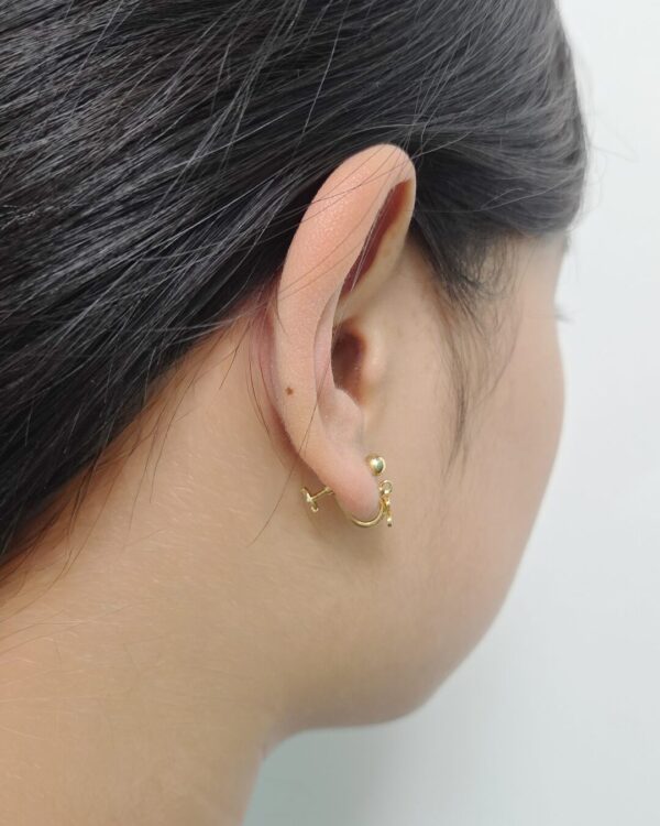 Thai Initial Clip on Earrings with Natural 1.2mm 天然石について (By Piece) | Colors By Love handcrafted Thai jewelry, Bangkok