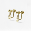 Thai Initial Clip on Earrings with Natural 1.2mm 天然石について (By Piece) | Colors By Love handcrafted Thai jewelry, Bangkok