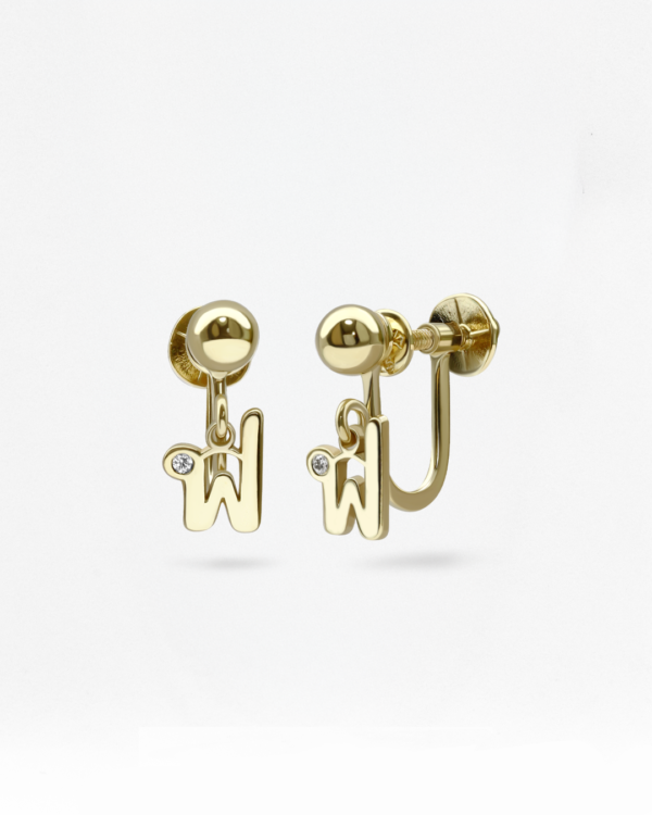 Thai Initial Clip on Earrings with Natural 1.2mm 天然石について (By Piece) | Colors By Love handcrafted Thai jewelry, Bangkok