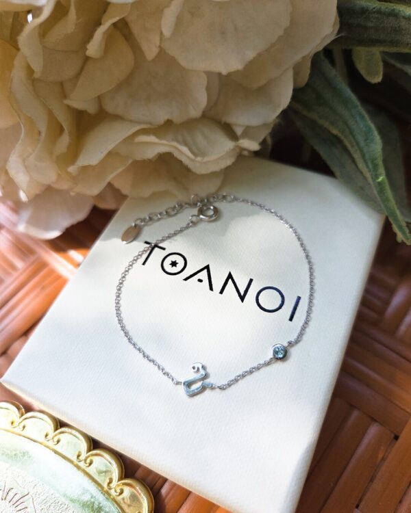 Thai Initial Bracelets with 2.5mm Natural Gemstones, handcrafted by Colors by Love, Bangkok