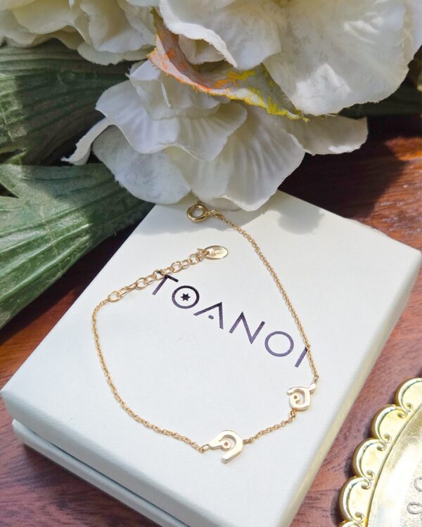 Thai Initial Letter Bracelets With 2 letters, handcrafted by Colors by Love, Bangkok