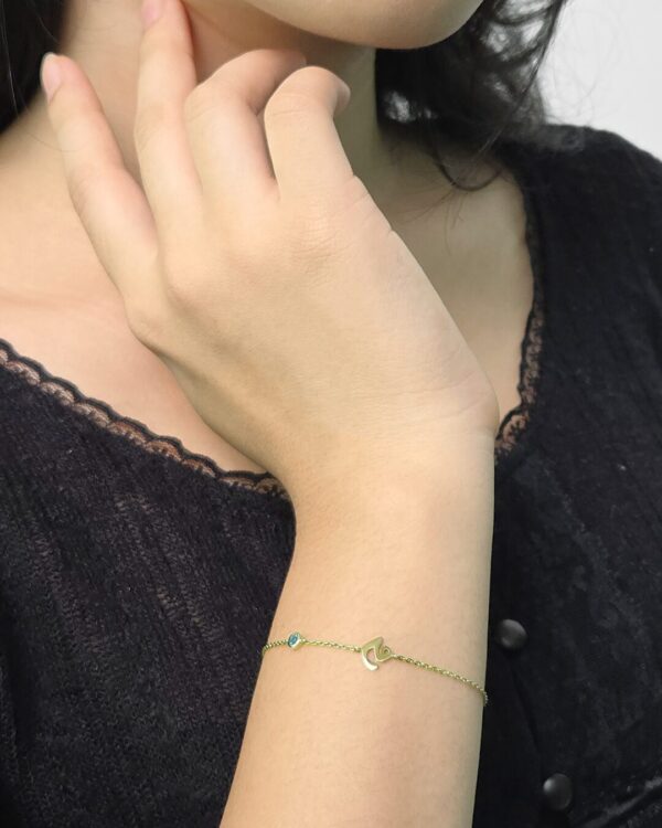 Thai Initial Bracelets with 2.5mm Natural Gemstones | Colors By Love handcrafted Thai jewelry, Bangkok