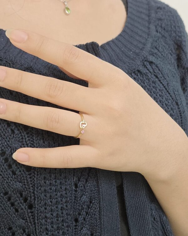 Thai Initial Ring with 2.5mm Natural 天然石について | Colors By Love handcrafted Thai jewelry, Bangkok