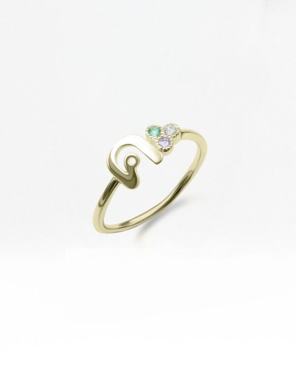 Thai Initial Ring with 3 Natural 天然石について | Colors By Love handcrafted Thai jewelry, Bangkok