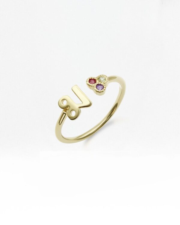 Thai Initial Ring with 3 Natural 天然石について | Colors By Love handcrafted Thai jewelry, Bangkok