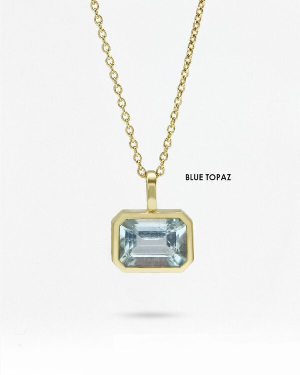 Horizontal Bezel-Set Natural Gemstones Necklace | Colors By Love handcrafted Thai jewelry, Bangkok