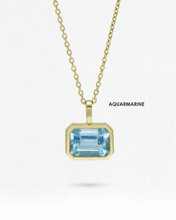 Horizontal Bezel-Set Natural Gemstones Necklace | Colors By Love handcrafted Thai jewelry, Bangkok