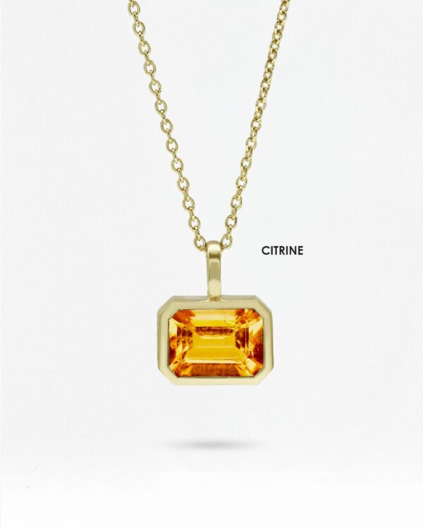 Horizontal Bezel-Set Natural Gemstones Necklace | Colors By Love handcrafted Thai jewelry, Bangkok