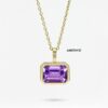 Horizontal Bezel-Set Natural Gemstones Necklace | Colors By Love handcrafted Thai jewelry, Bangkok