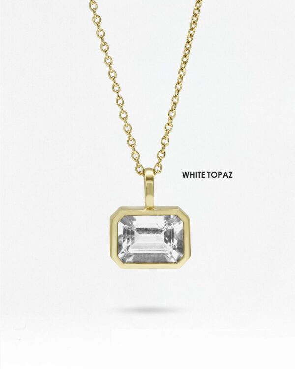 Horizontal Bezel-Set Natural Gemstones Necklace | Colors By Love handcrafted Thai jewelry, Bangkok