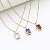 Vertical Bezel-Set Birthstone Necklace | Colors By Love handcrafted Thai jewelry, Bangkok