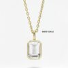 Vertical Bezel-Set Birthstone Necklace | Colors By Love handcrafted Thai jewelry, Bangkok
