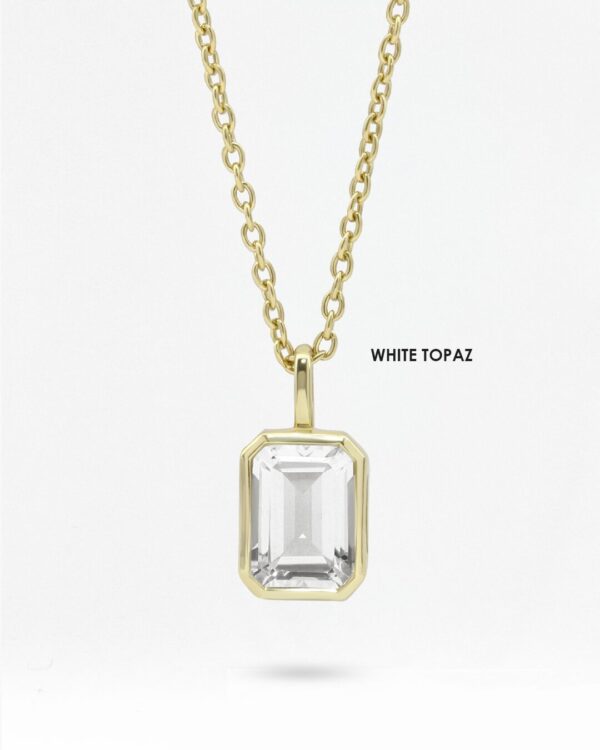 Vertical Bezel-Set Birthstone Necklace | Colors By Love handcrafted Thai jewelry, Bangkok