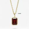 Vertical Bezel-Set Birthstone Necklace | Colors By Love handcrafted Thai jewelry, Bangkok
