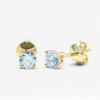 Natural Gemstone Stud Earring Round-4 Prong, handmade in Bangkok by Colors by Love