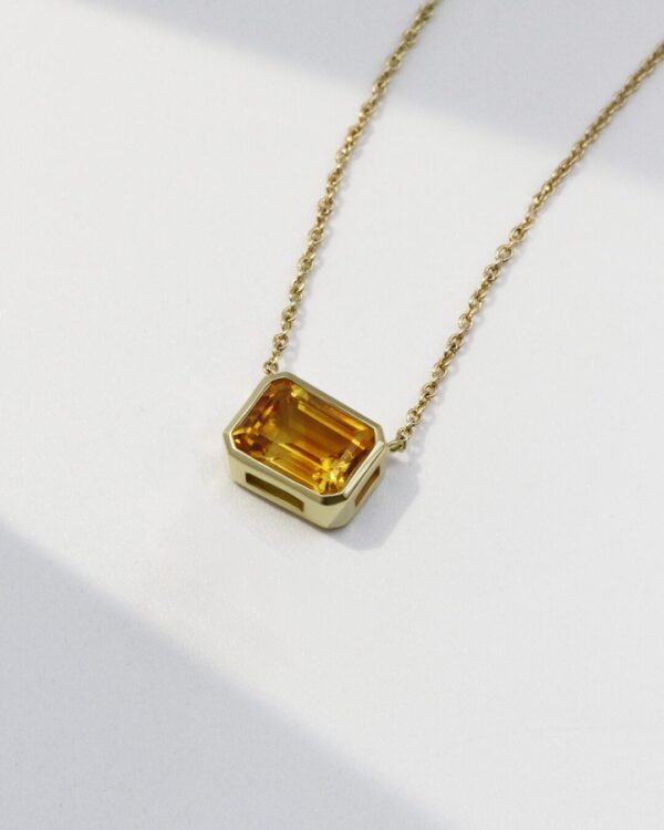 Horizontal Bezel-Set Natural 天然石について Necklace Design 2 | Colors By Love handcrafted Thai jewelry, Bangkok