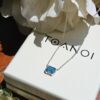 Horizontal Bezel-Set Natural 天然石について Necklace Design 2, handcrafted by Colors by Love, Bangkok