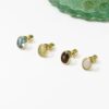 Oval Cut Natural Gemstone Stud Earrings | Colors By Love handcrafted Thai jewelry, Bangkok
