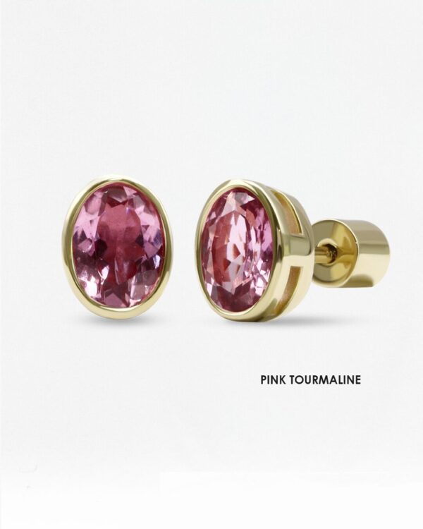 Oval Cut Natural Gemstone Stud Earrings | Colors By Love handcrafted Thai jewelry, Bangkok
